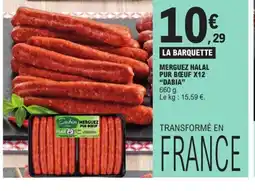 E.Leclerc DABIA Merguez halal pur bœuf x12 offre