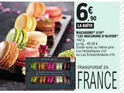 E.Leclerc LES MACARONS D'OLIVIER Macarons x10 offre