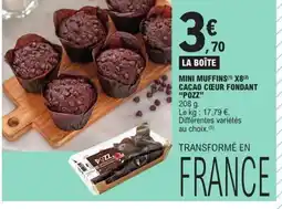 E.Leclerc POZZ Mini muffins cacao cœur fondant offre