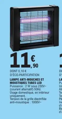 E.Leclerc Lampe anti-mouches et moustiques tubes led offre