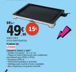 E.Leclerc LIVOO Plancha xxl offre