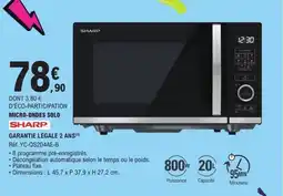 E.Leclerc SHARP Micro-ondes solo offre