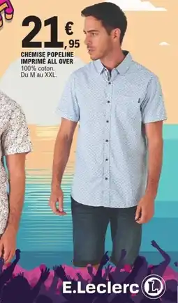 E.Leclerc Chemise popeline imprimé all over offre