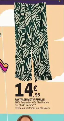 E.Leclerc Pantalon motif feuille offre