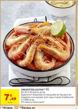 Intermarché Express Crevettes cuites offre