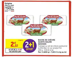 Intermarché Express Buche de chèvre sainte maure soignon offre