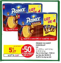 Intermarché Express LU Prince x4 goût chocolat offre