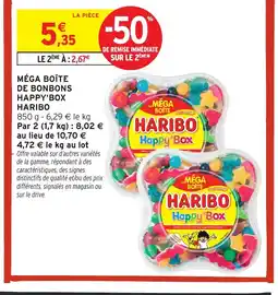 Intermarché Express HARIBO Méga boîte de bonbons happy'box offre