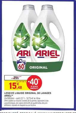 Intermarché Express ARIEL Lessive liquide original 30 lavages offre