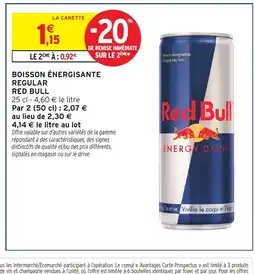 Intermarché Express RED BULL Boisson énergisante regular offre