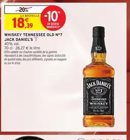 Intermarché Express JACK DANIELS Whiskey tennessee old n°7 offre