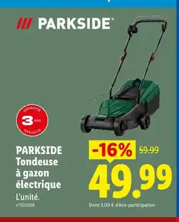 Lidl PARKSIDE Tondeuse à gazon électrique offre