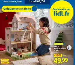 Lidl LUPILU Maison de poupées en bois offre
