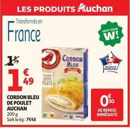 Auchan Cordon bleu de poulet auchan offre