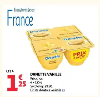 Auchan Danette vanille offre