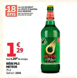 Auchan Meteor bière pils offre