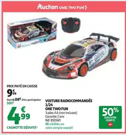 Auchan One two fun voiture radiocommandée 1/24 offre