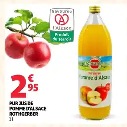 Auchan Rothgerber pur jus de pomme d'alsace offre