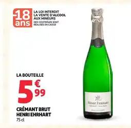 Auchan Henri ehrhart crémant brut offre