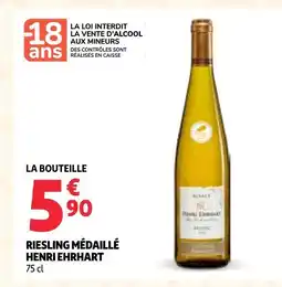 Auchan Henri ehrhart riesling médaillé offre