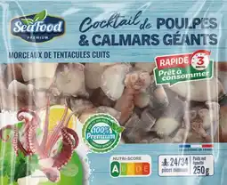 Auchan Seafood premium cocktail de calmars géants et poulpes cuits surgelés offre