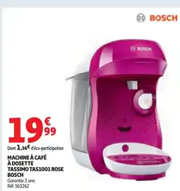 Auchan Bosch machine à café à dosette tassimo tas1001 rose offre