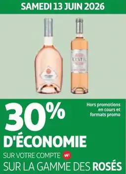 Auchan Sur la gamme des rosés offre