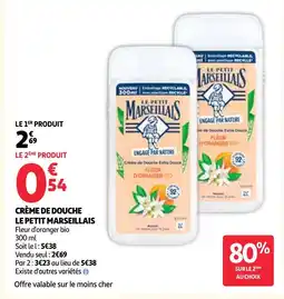 Auchan Le petit marseillais crème de douche offre