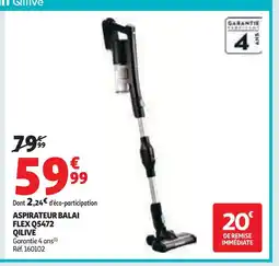 Auchan Qilive aspirateur balai flex q5472 offre