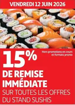 Auchan Sur toutes les offres du stand sushis offre