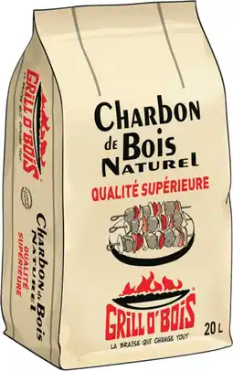 Auchan Sansmarque charbon de bois 20 l offre