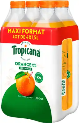 Auchan Tropicana pur jus d'orange avec pulpe tropicana offre