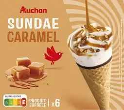 Auchan Auchan cônes glacés sundae caramel auchan offre