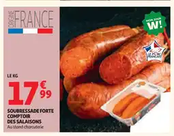 Auchan Comptoir des salaisons soubressade forte offre