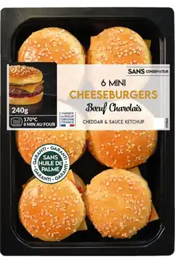 Auchan Mix buffet 6 mini cheeseburgers offre