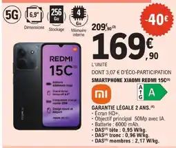 E.Leclerc Xiaomi smartphone redmi 15c offre