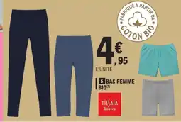 E.Leclerc Tissaia basics bas femme bio offre
