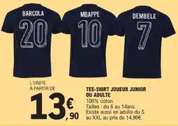 E.Leclerc Tee-shirt joueur junior ou adulte offre