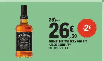 E.Leclerc Jack daniel's tennessee whiskey old n°7 offre