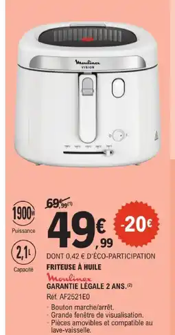 E.Leclerc Moulinex friteuse à huile offre