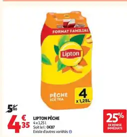 Auchan Lipton pêche ice tea offre