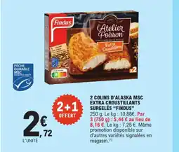 E.Leclerc Findus colins d'alaska msc extra croustillants surgelés offre