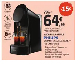 E.Leclerc Philips machine à capsule offre