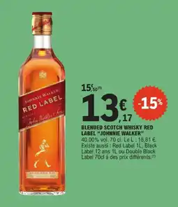 E.Leclerc Johnie walker red label blended scotch whisky offre
