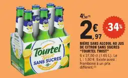 E.Leclerc Tournel twist bière sans alcool au jus de citron sans sucres offre