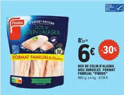 E.Leclerc Findus dos de colin d'alaska msc surgelés format familial offre