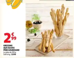 Auchan Père gourmand gressins aux olives offre