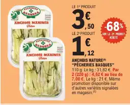 E.Leclerc Pêcheries basques anchois nature offre