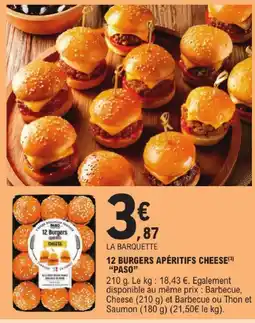 E.Leclerc Paso 12 burgers apéritifs cheese offre