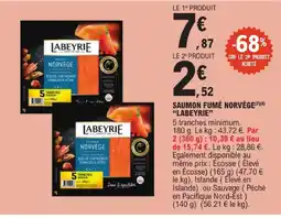 E.Leclerc Labeyrie saumon fumé norvège offre